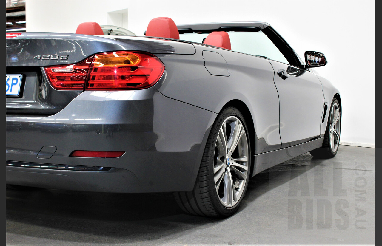 4/2014 BMW 420d Sport Line F32 2d Convertible Grey 2.0L Turbo Diesel