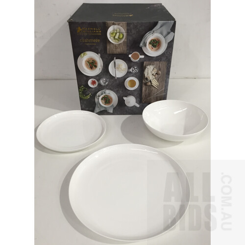 Maxwell & Williams, Cashmere, Mansion 12 Piece High Rim Dinner Set, ORP $219.95