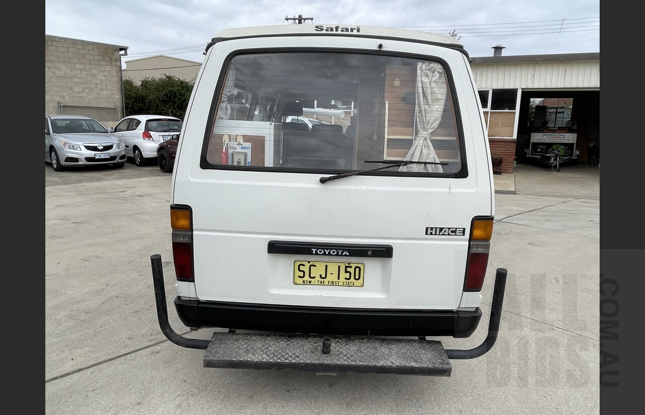 6/1989 Toyota Hiace LH61RV Safari Limited Edition Camper Van White 2.4L