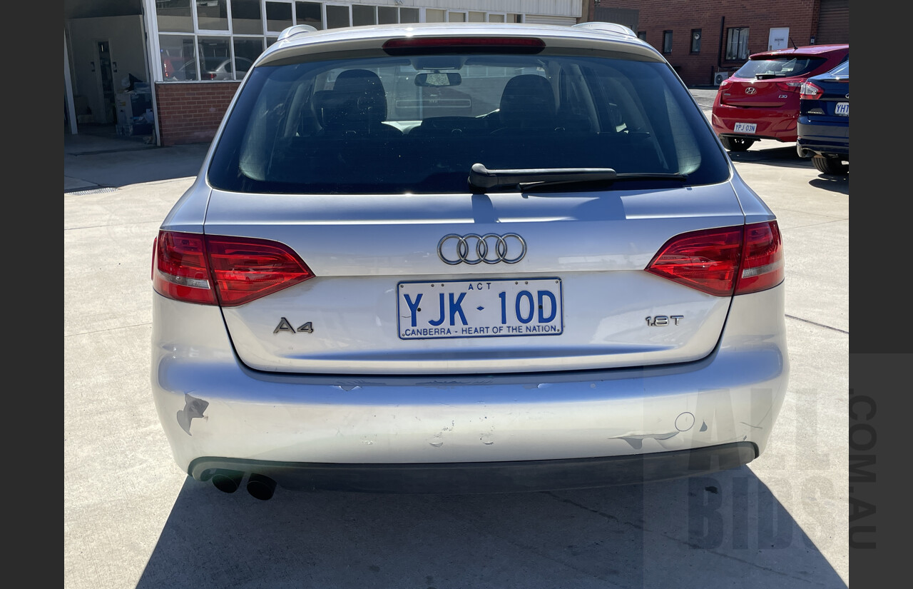 10/2009 Audi A4 1.8 TFSI Avant B8 (8K) 4d Wagon Silver 1.8L