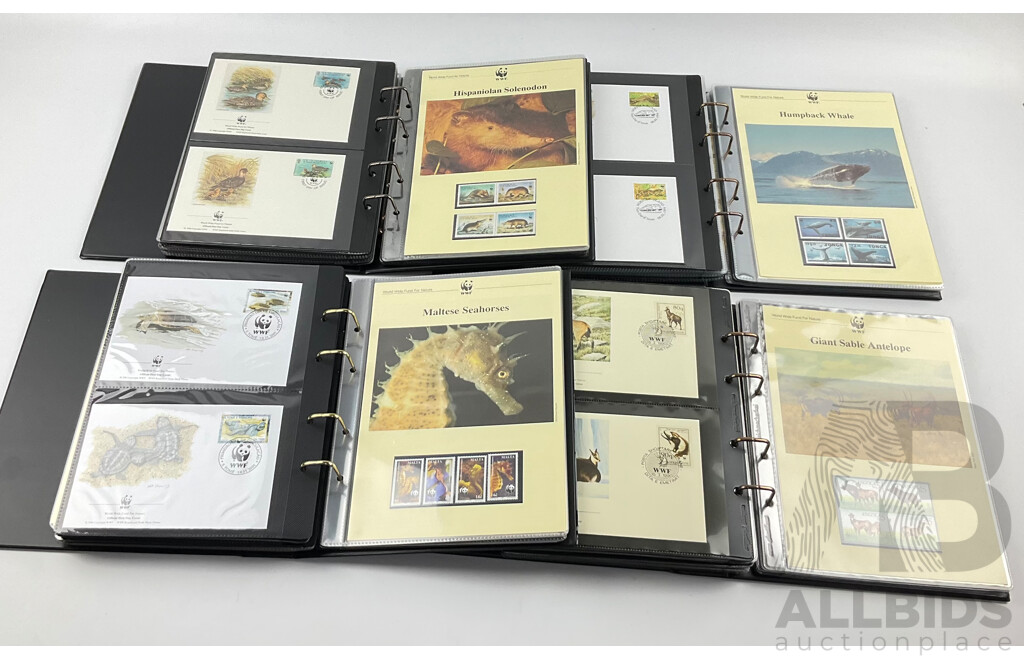 World Wildlife Fund International Stamp and First Day Issue 16 Albums