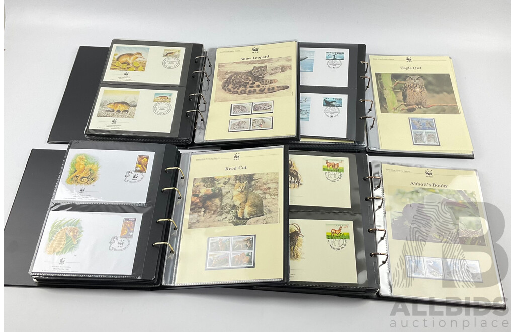 World Wildlife Fund International Stamp and First Day Issue 16 Albums