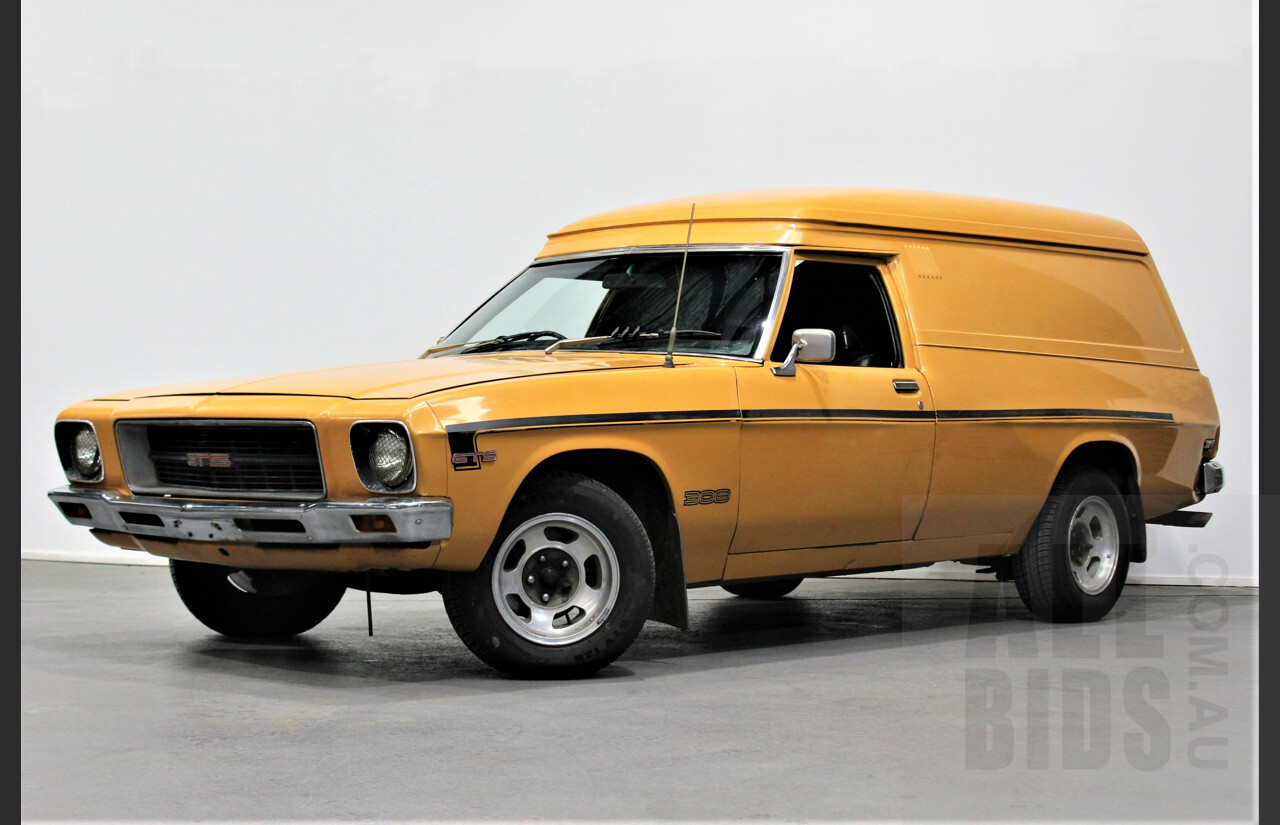 5/1974 Holden HQ Belmont Windowless Panelvan Autumn Gold 308 5.0L V8