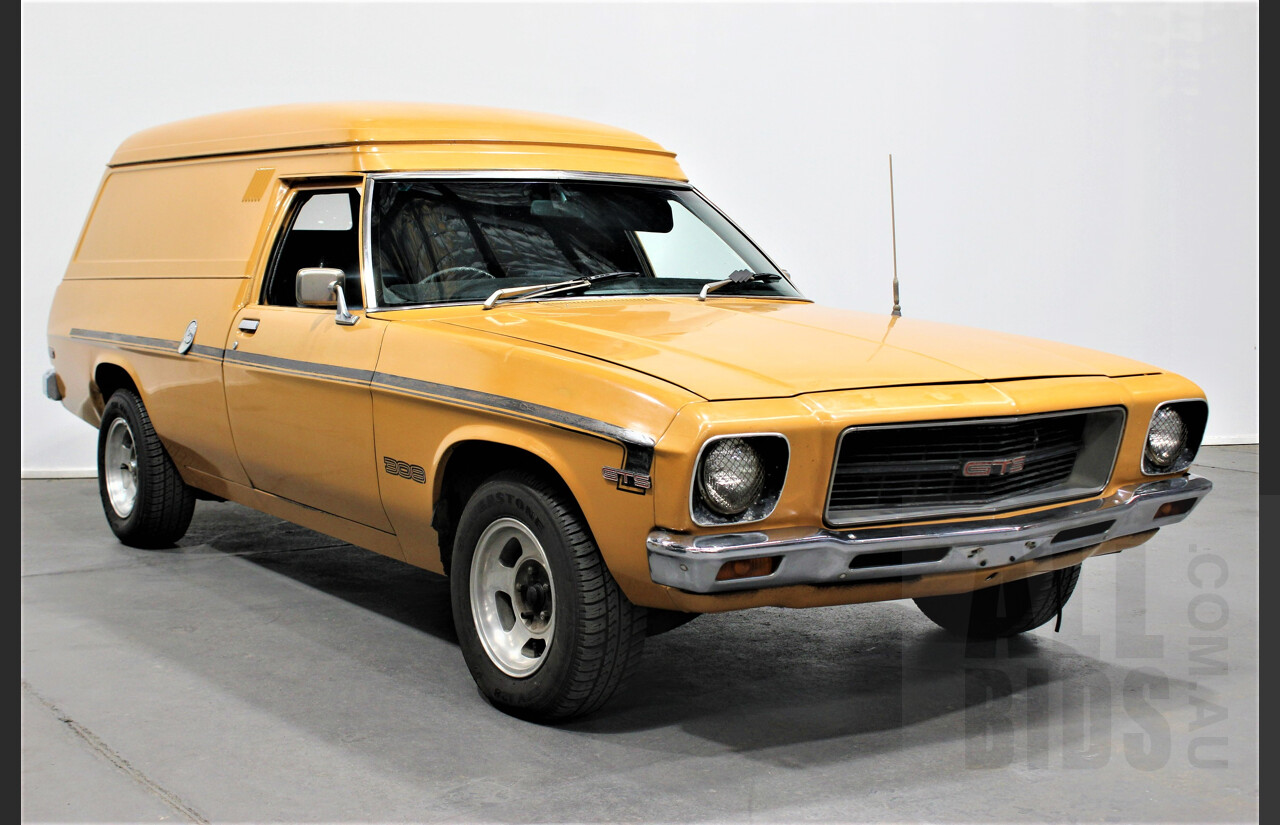 5/1974 Holden HQ Belmont Windowless Panelvan Autumn Gold 308 5.0L V8