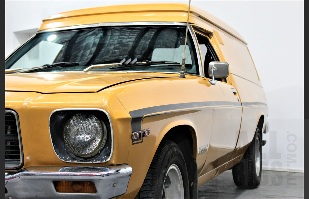 5/1974 Holden HQ Belmont Windowless Panelvan Autumn Gold 308 5.0L V8