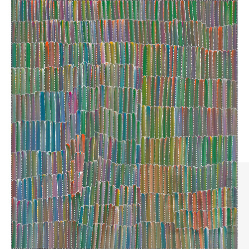 Jeannie Mills Pwerle (born 1965), Bush Yam, Acrylic on Canvas, 97 x 88 cm