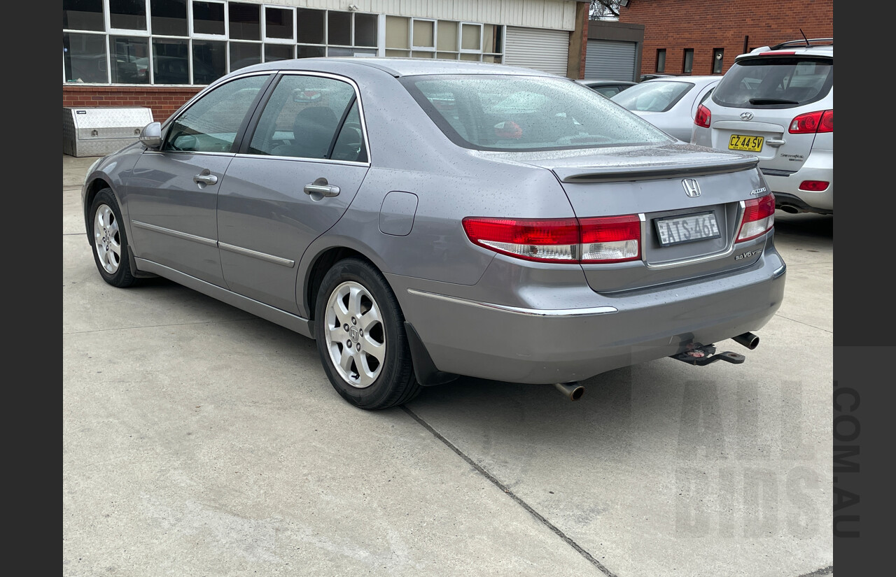 6/2005 Honda Accord V6 Luxury 40 4d Sedan Silver 3.0L