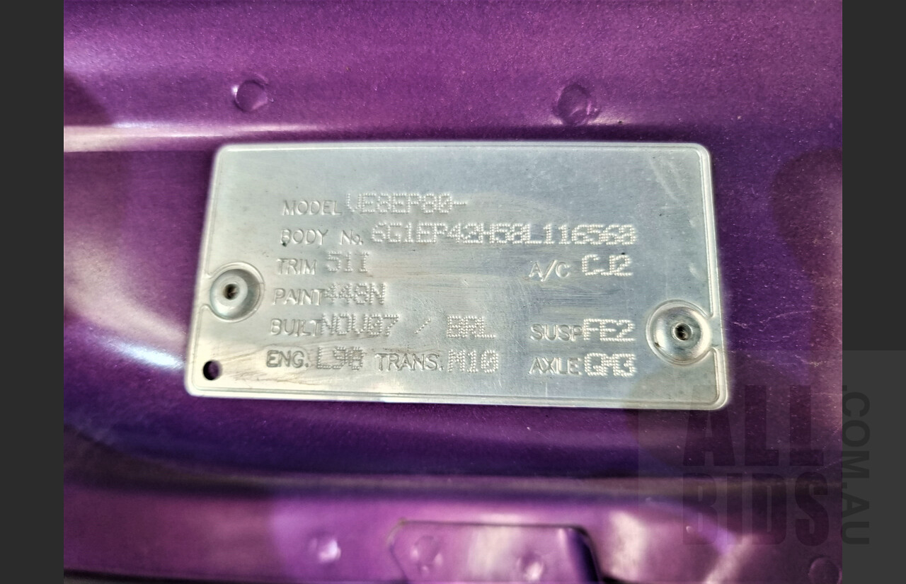 11/2007 Holden Commodore SS-V VE Utility Morpheus Purple 6.0L V8 Manual