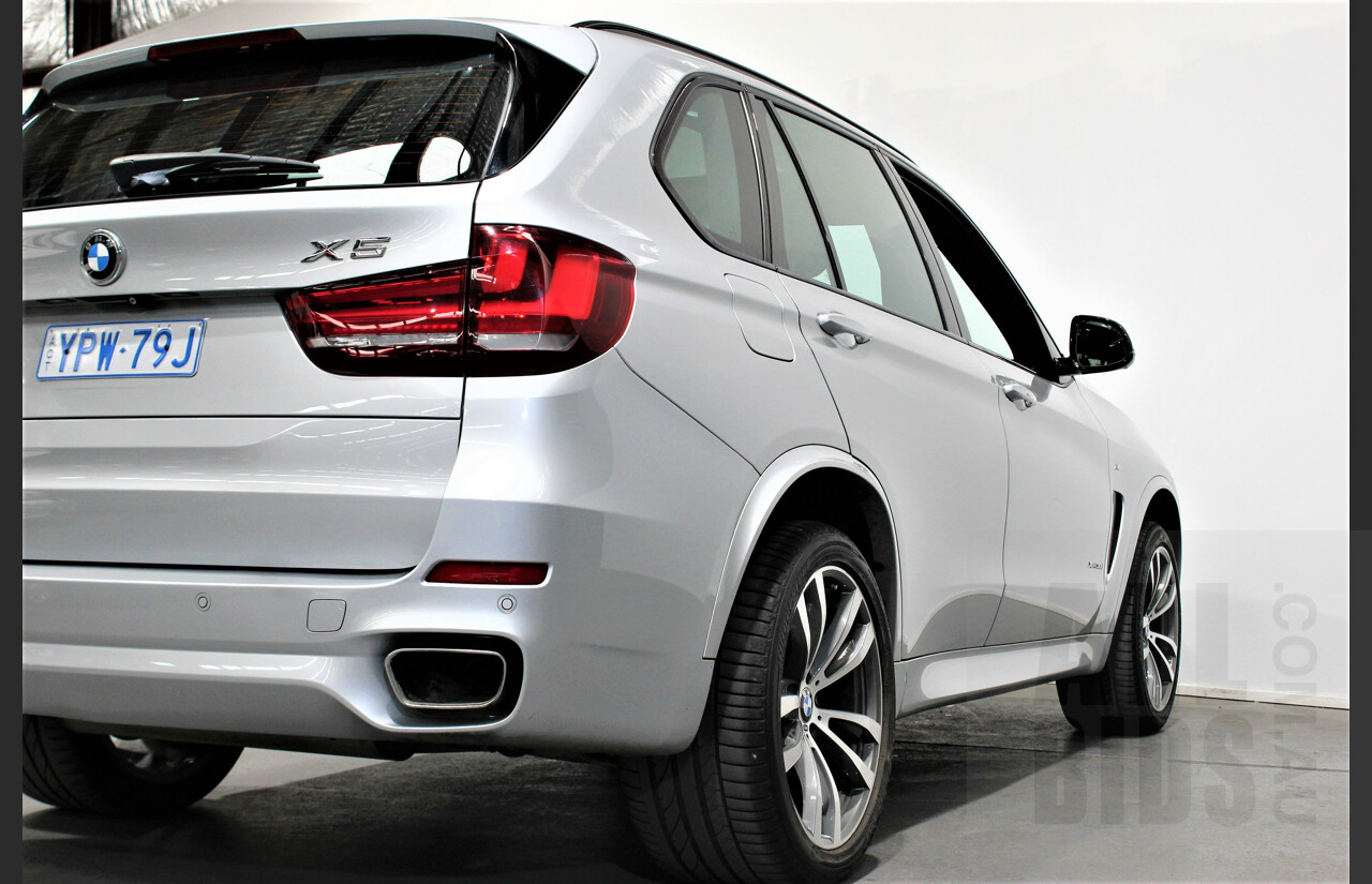1/2015 Bmw X5 Xdrive 30d F15 4d Wagon Silver 3.0L Turbo Diesel