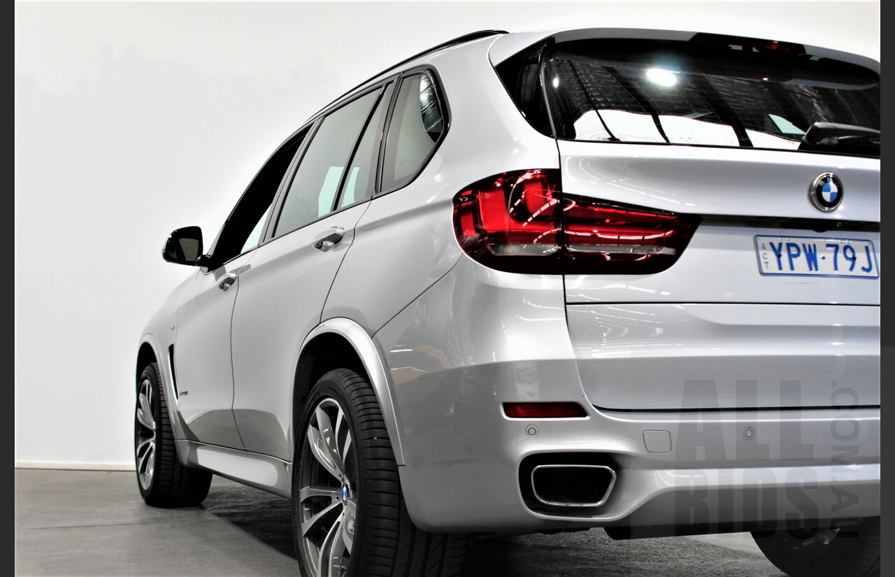 1/2015 Bmw X5 Xdrive 30d F15 4d Wagon Silver 3.0L Turbo Diesel