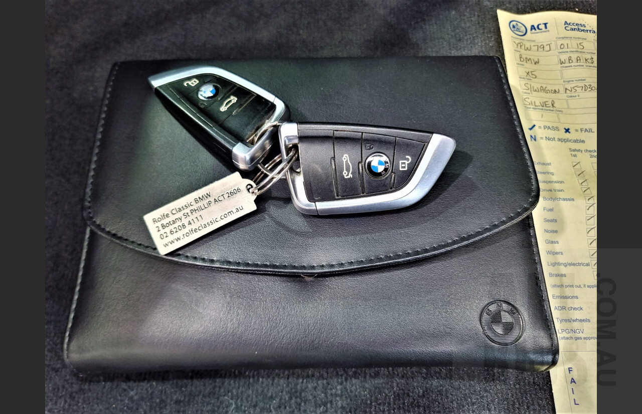 1/2015 Bmw X5 Xdrive 30d F15 4d Wagon Silver 3.0L Turbo Diesel