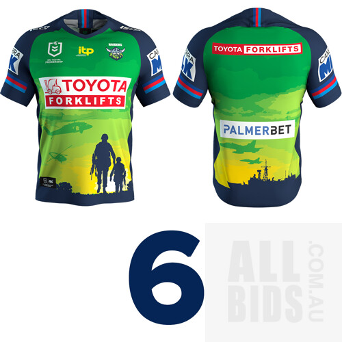 6. Jack Wighton - Canberra Raiders 2022 ANZAC Jersey - Proceeds Towards Commando Welfare Trust