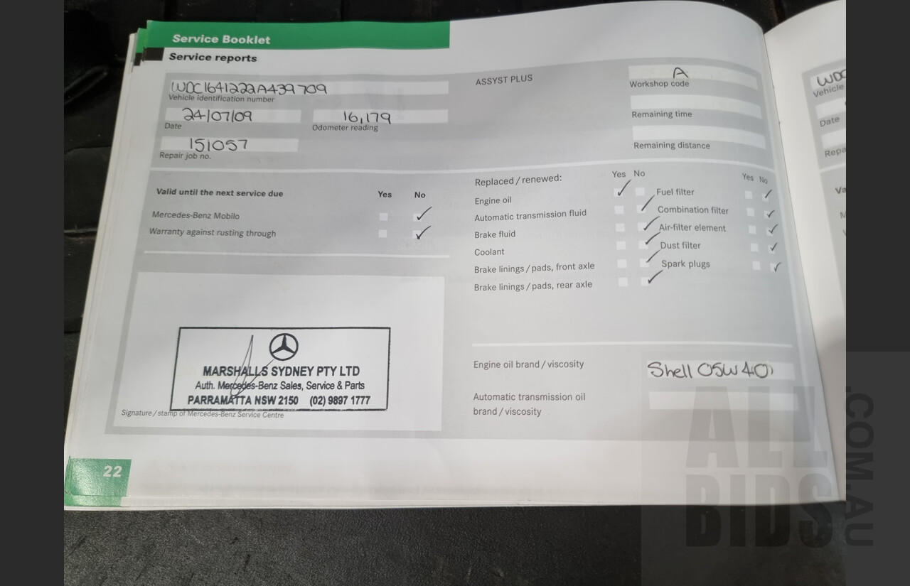 8/2008 Mercedes Benz ML320 CDI Edition 10 (4x4) W164 07 UPGRADE 4d Wagon Silver 3.0L Turbo Diesel