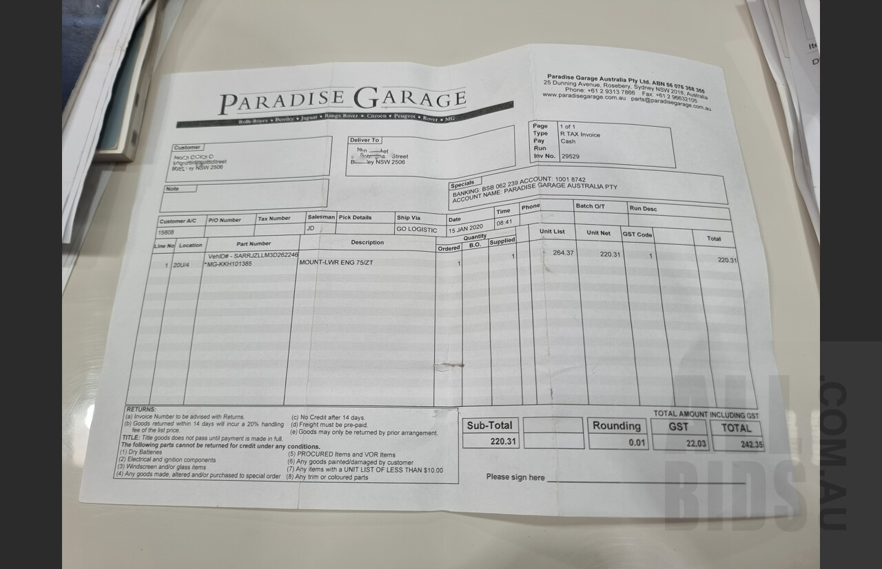 2/2003 Rover 75 Connoisseur SE 4d Sedan White 2.5L V6