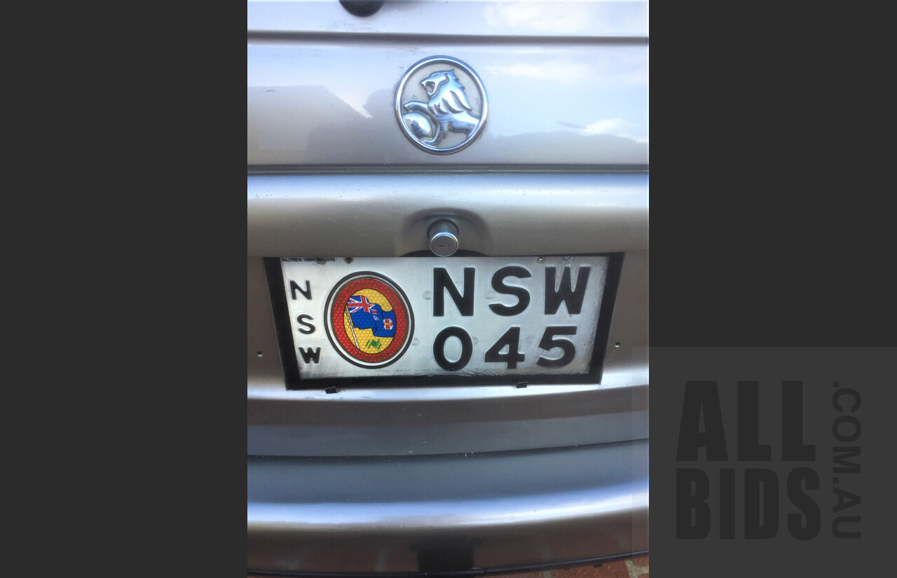 NSW Bicentennial Number Plate - NSW 045