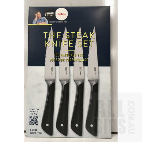 Tefal Jamie Oliver Steak Knife Set 11cm 4pce - ORP $119.00