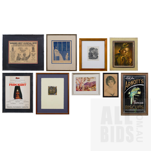 9 Framed Prints and Posters, Various Sizes (9)