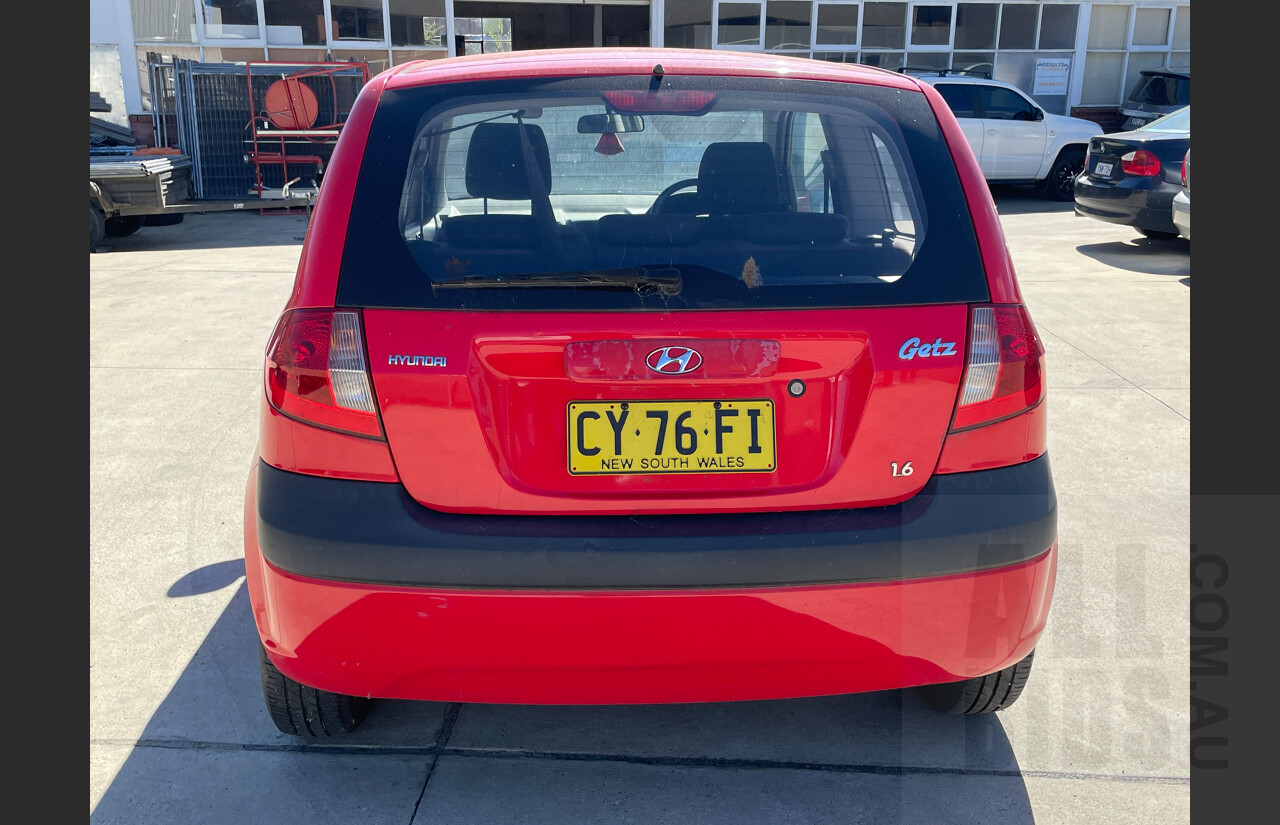 7/2006 Hyundai Getz 1.6 TB UPGRADE 3d Hatchback Red 1.6L