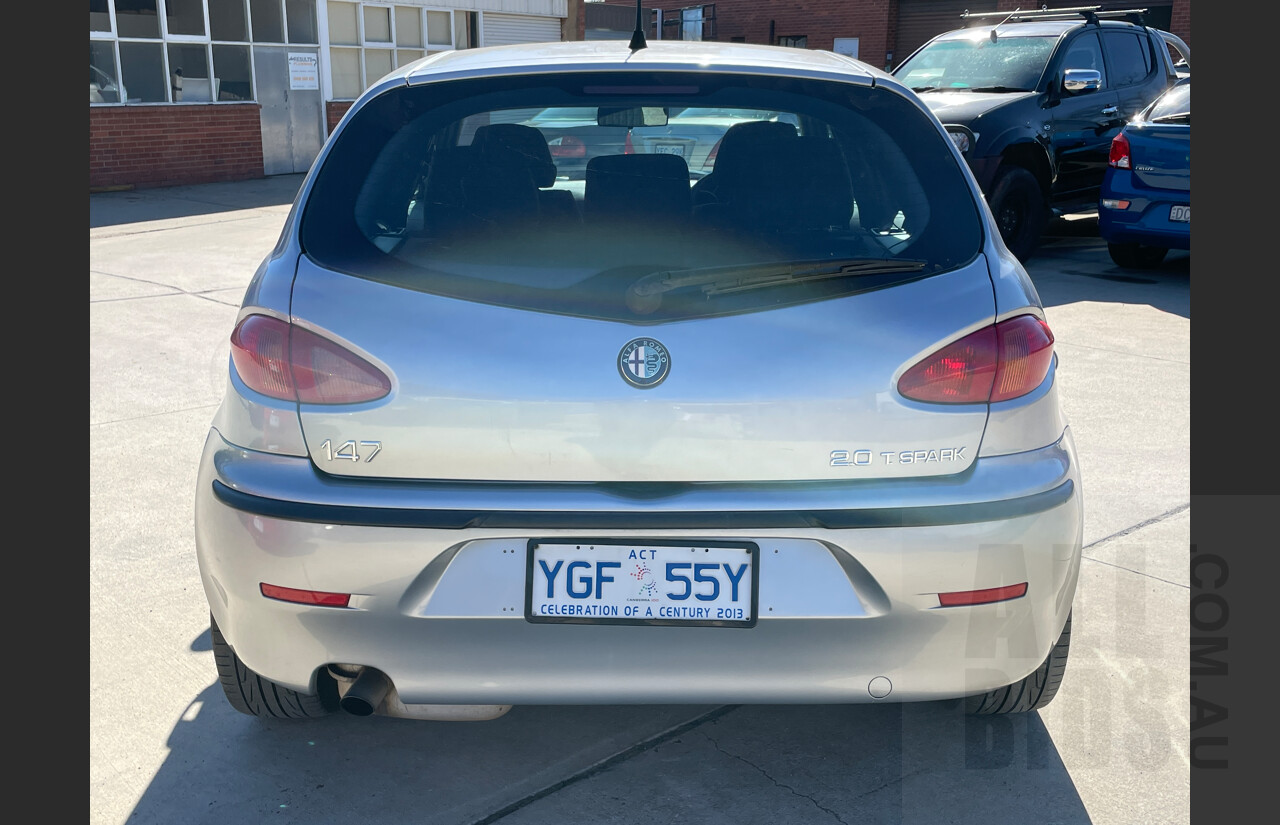 5/2004 Alfa Romeo 147 2.0 TWIN Spark  5d Hatchback Silver  2.0L
