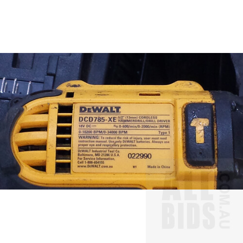 DeWalt DCD785-XE 18V Cordless Hammer Drill/ Drill Driver