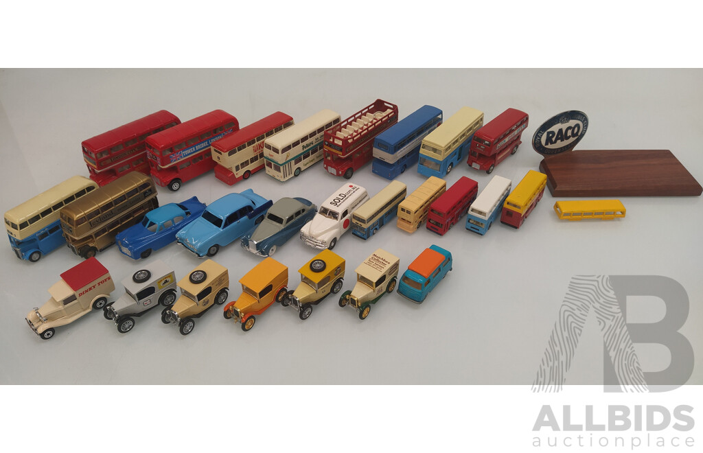 Mixed Brand Model Cars and Busses - Lot of 28