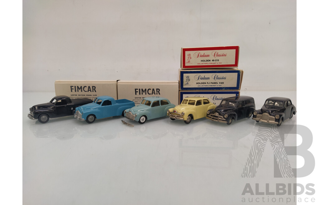 Fimcar, Dinkum Classics and Bonza Model Cars - Lot of 6