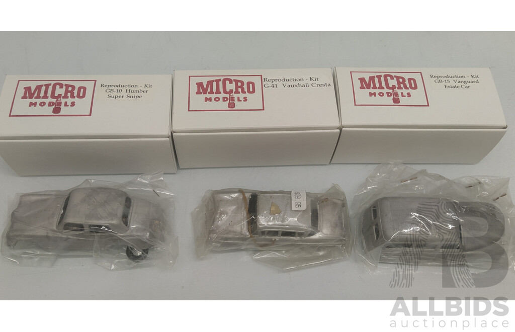 Micro Models Reproduction Model Kits - Lot of 5