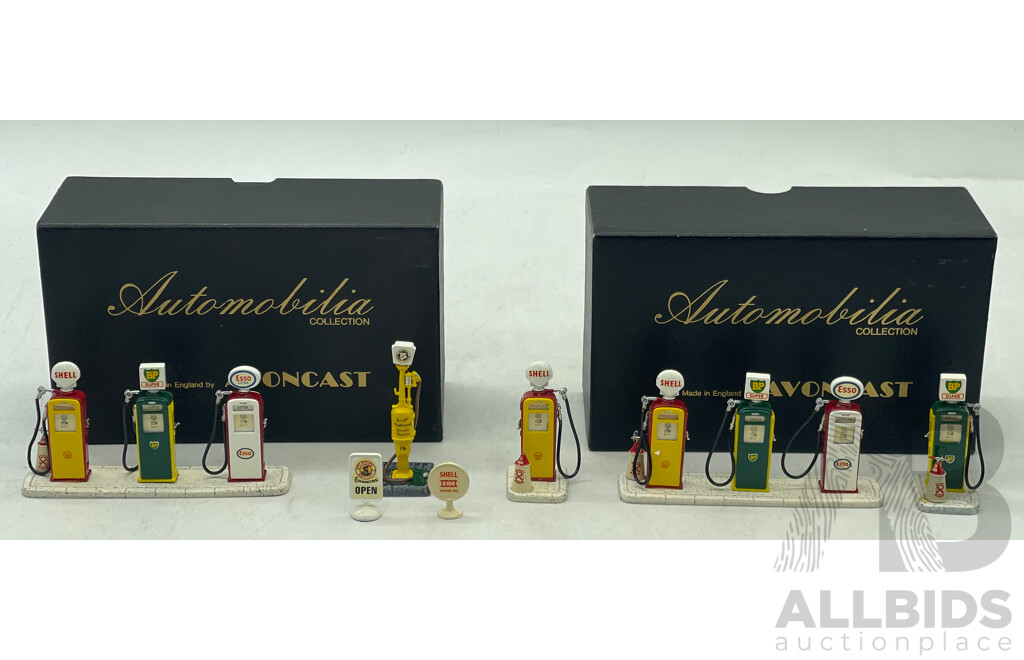 Avoncast Diecast Collectable Period  Petrol Pumps 1/43 Scale - Lot of 5