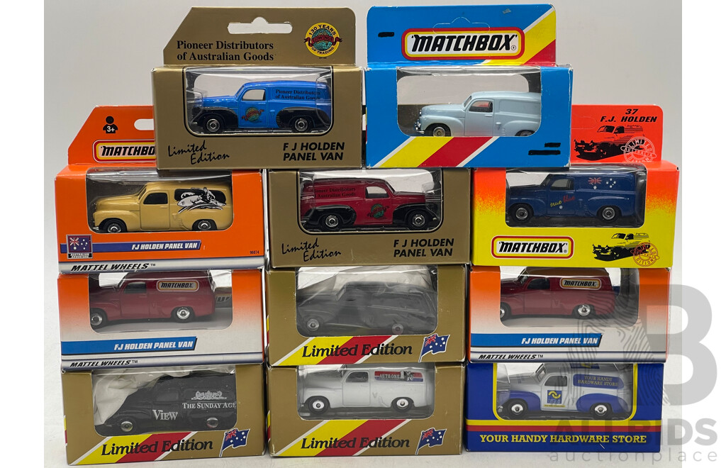 Matchbox Holden FJ Panel Van Limited Editions - Lot of 11