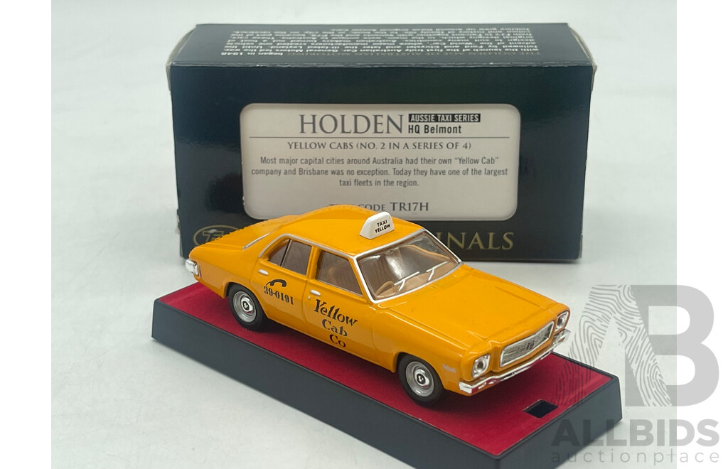 Trax Originals Holden HQ Belmont Yellow Cab  - 1/43 Scale