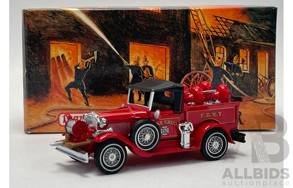 Matchbox Models of Yesteryear Fire Engine Series - 1930 Ford Model a Battalion Chief - 1/60 Scale