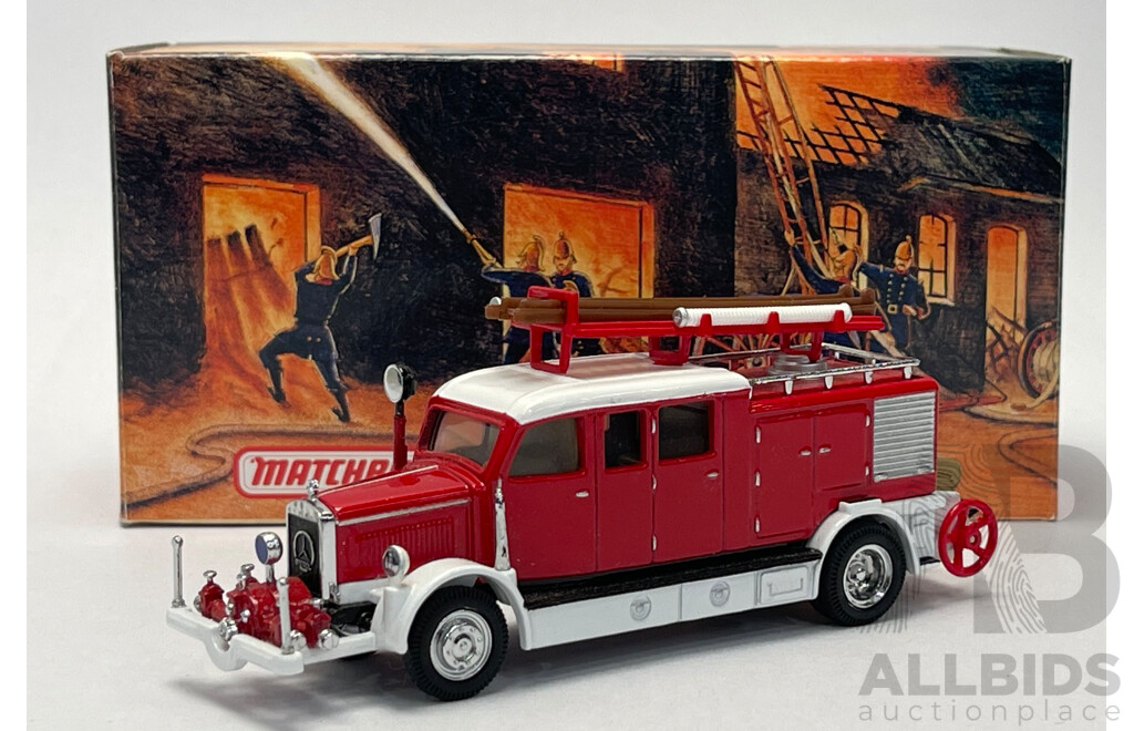 Matchbox Models of Yesteryear Fire Engine Series - 1938 Mercedes KS15 Fire Truck - 1/60 Scale