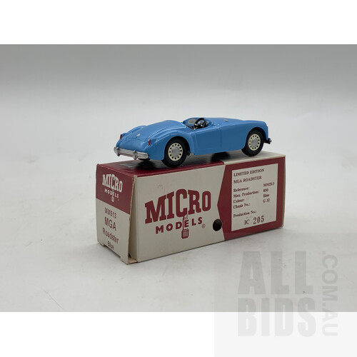 Micro Models - Limited Edition MGA Roadster Blue- In Original Box