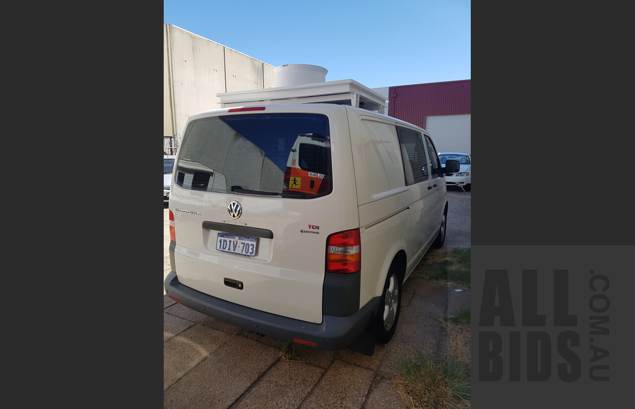 11/2006 Volkswagen Transporter SWB 4 Motion T5 MY07 Van White 2.5L Turbo Diesel