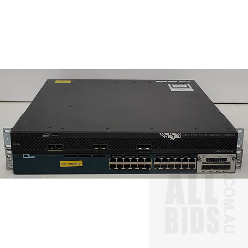 Cisco (AIR-CT5760-100-K9) Wireless Controller & Cisco (WS-C3560X-24P-L) 24 Port Switch For Parts & Repair