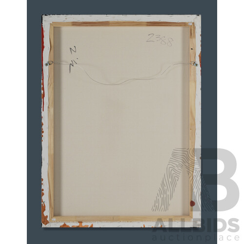 David Bromley (Born 1960), 'Belinda,' 2021, Acrylic & Metallic Leaf on Canvas, 122x91cm 