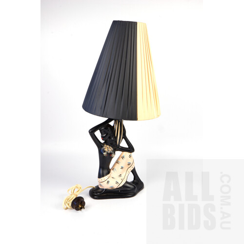 Vintage Barsony Figural Table Lamp, Marked FL-48