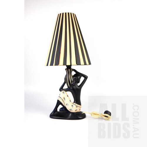 Vintage Barsony Figural Table Lamp, Marked FL-48