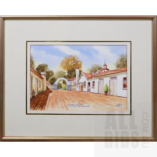 L. Gordon Poyser, Three Framed Watercolours of Historic Canberra Landmarks, Largest 21 x 31.5 cm (3)