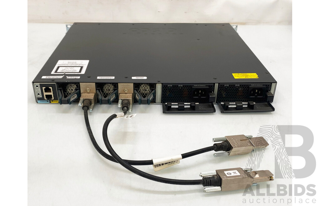 Cisco (WS-C3650-48PD-S) Catalyst 3650 2X10G 48-Port PoE+ Gigabit Ethernet Switch