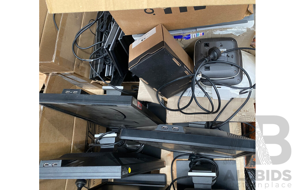 Pallet Lot of Assorted IT Equipment & Accessories (Dell/Lexmark/Aruba)