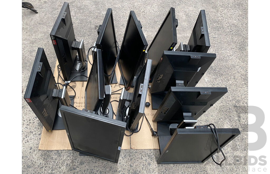 Assorted Lot of Dell 22/23-Inch Monitors - Models: P2210f, P2312Ht