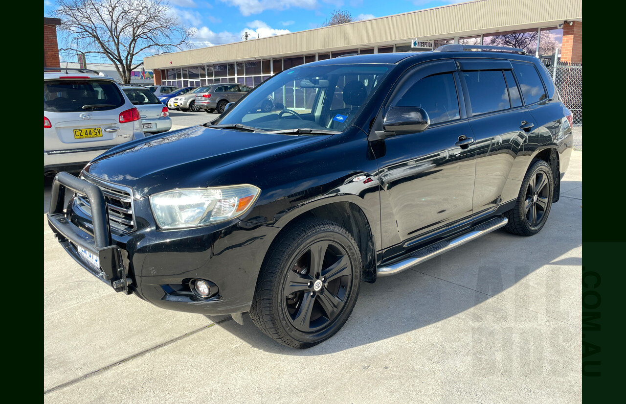 2/2008 Toyota Kluger KX-S (4x4) GSU45R 4d Wagon Black 3.5L