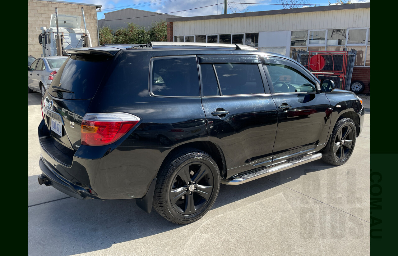 2/2008 Toyota Kluger KX-S (4x4) GSU45R 4d Wagon Black 3.5L