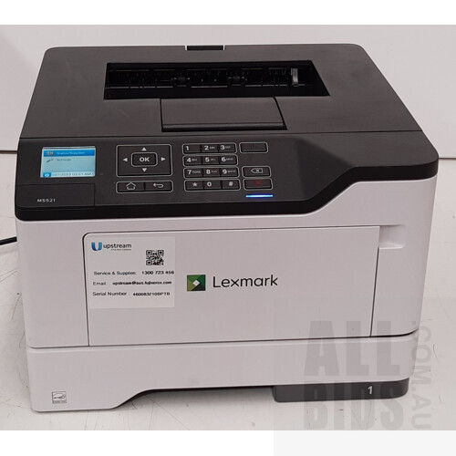 Lexmark (MS521) Black & White Printer W/ One Imaging Units (56F0Z0E) and Two Toner Cartridge (50F3U0E))