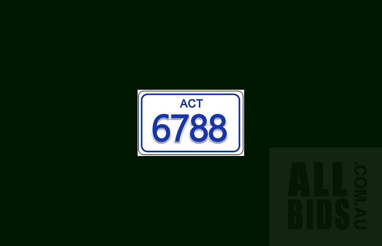 ACT 4-Digit Number Plate - 6788