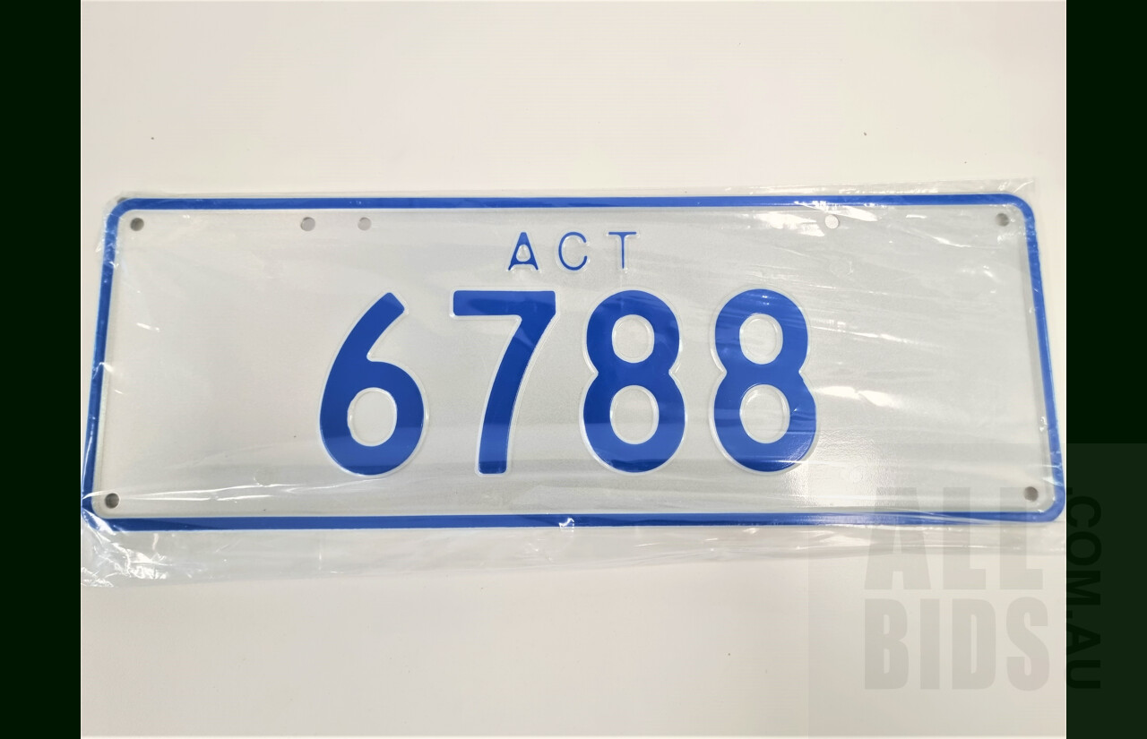 ACT 4-Digit Number Plate - 6788