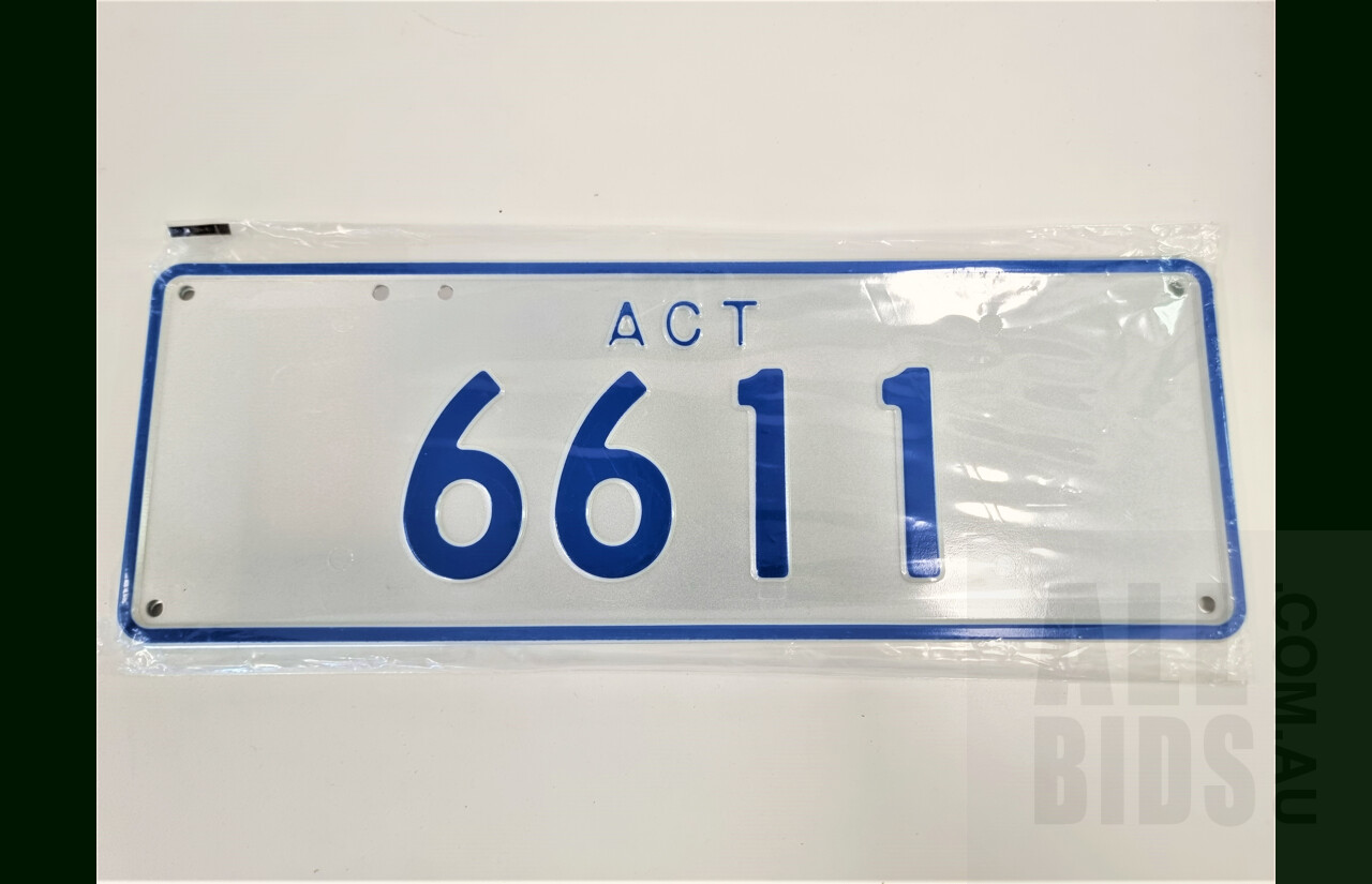 ACT 4-Digit Number Plate - 6611