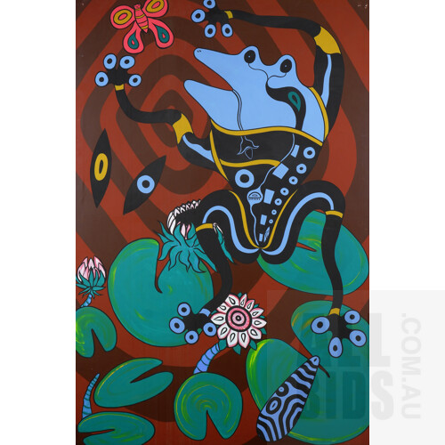 Graham Rennie Biggibilla (born 1950), Dirwan, Acrylic on Canvas, 182 x 121 cm