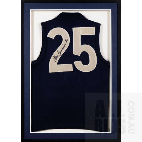 Framed and Signed Alex Jesaulenko Knitted Carlton Jersey